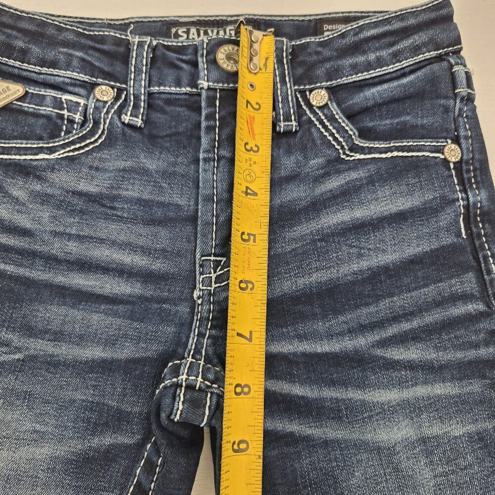 Salvage Supply Co. Buckle Jeans, Reckless Straight, Youth Size 8 Whiskers - Picture 9 of 10